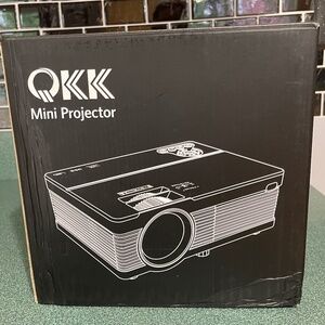 QKK Mini Projector PJ0501 Full HD LED Projector 1080P (White)